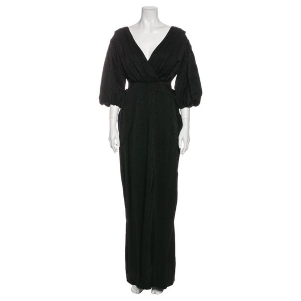 CO. • size S • v-neck puff-sleeve evening‎ gown